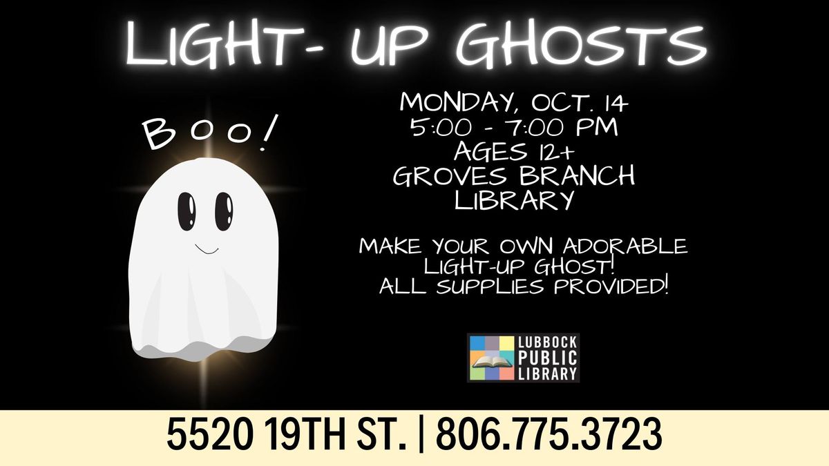 Light-Up Ghost Craft at Groves Branch Library