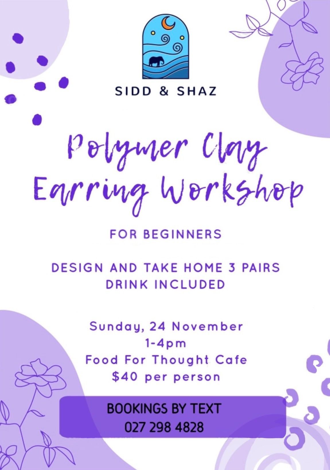 Polymer Clay Earring Workshop