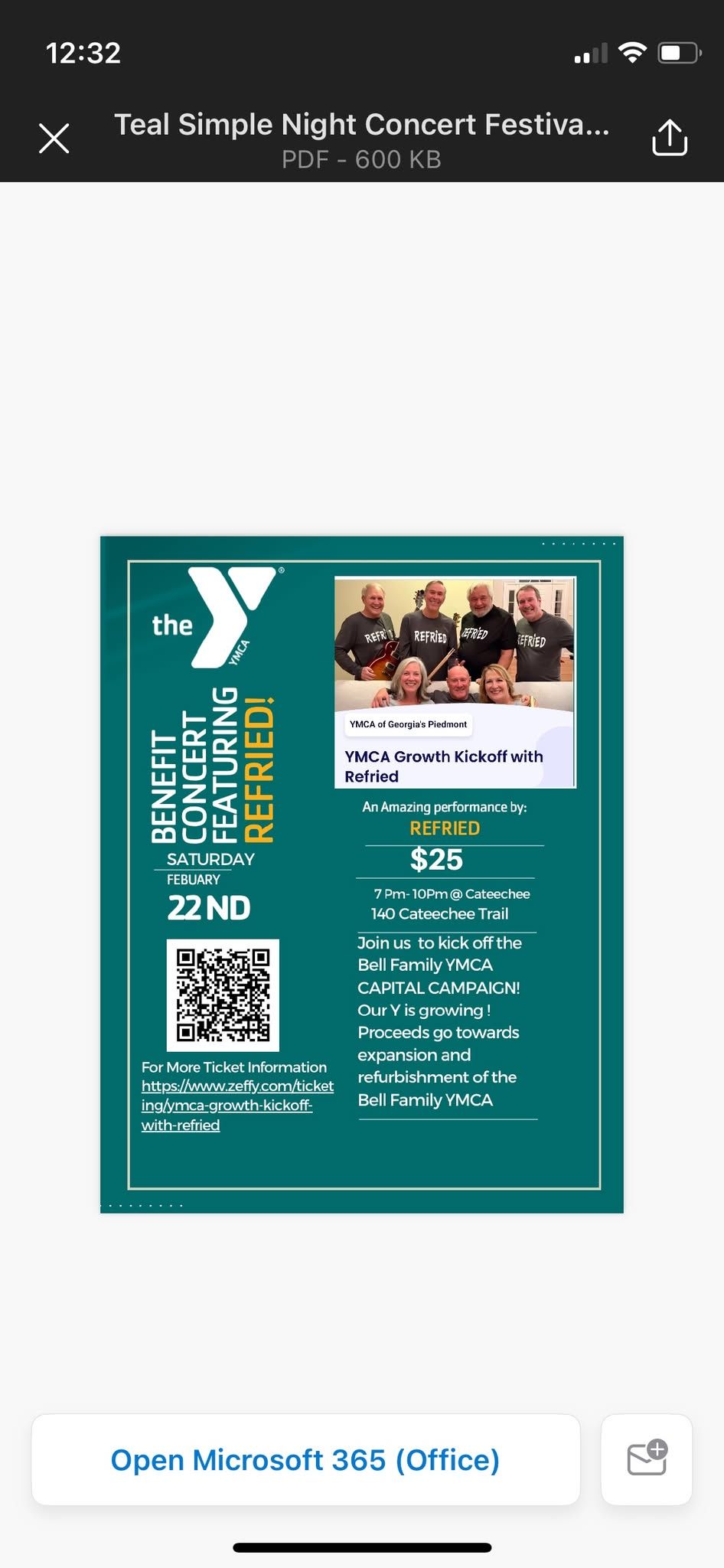 Benefit Concert for the Bell Family YMCA featuring REFRIED!