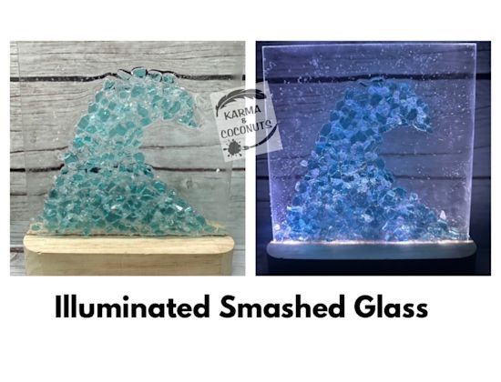 Illuminated Smashed Glass Creation - $50