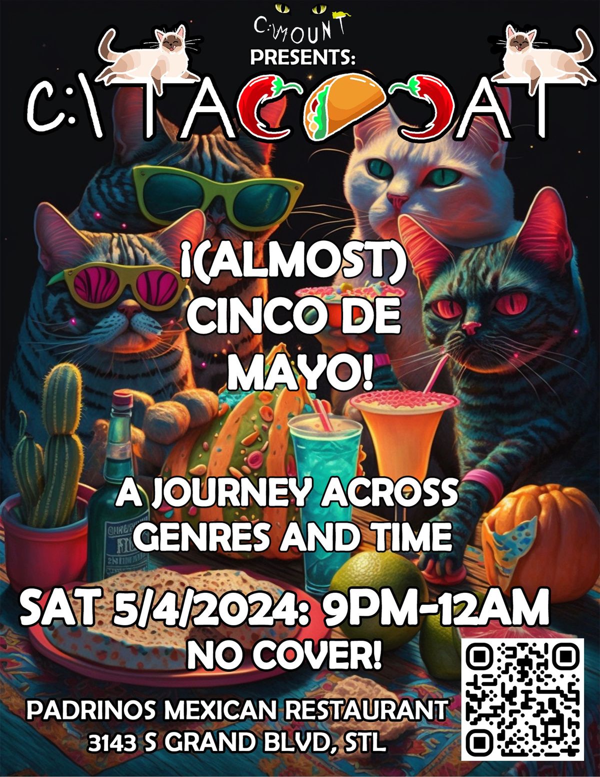 CMount pres. C:\\Tacocat @ Padrinos Mexican Restaurant - Cuatro de Mayo edition!