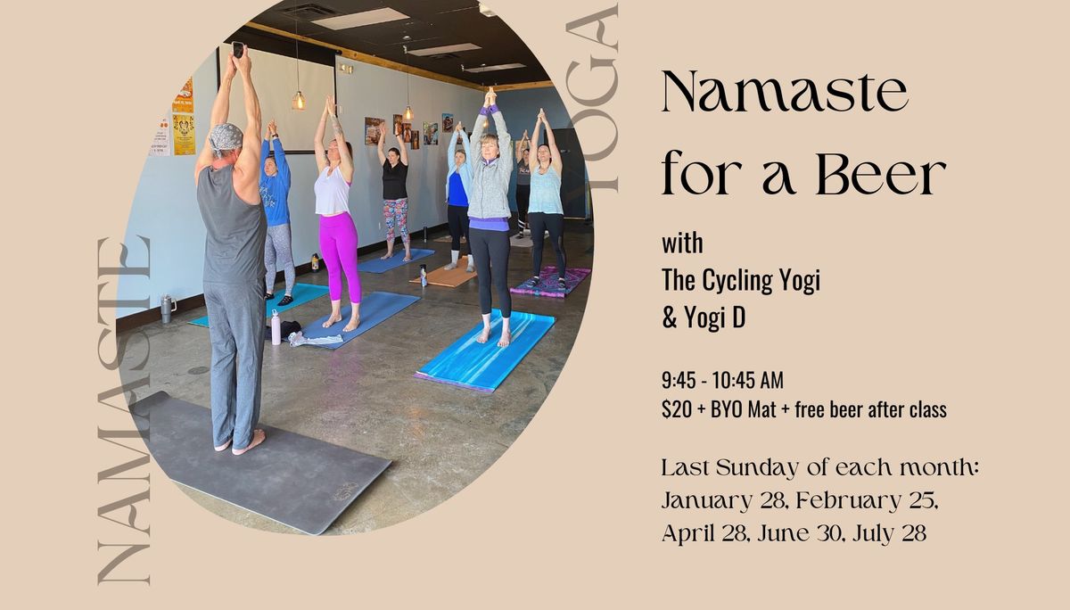 Namaste for a Beer Yoga Class