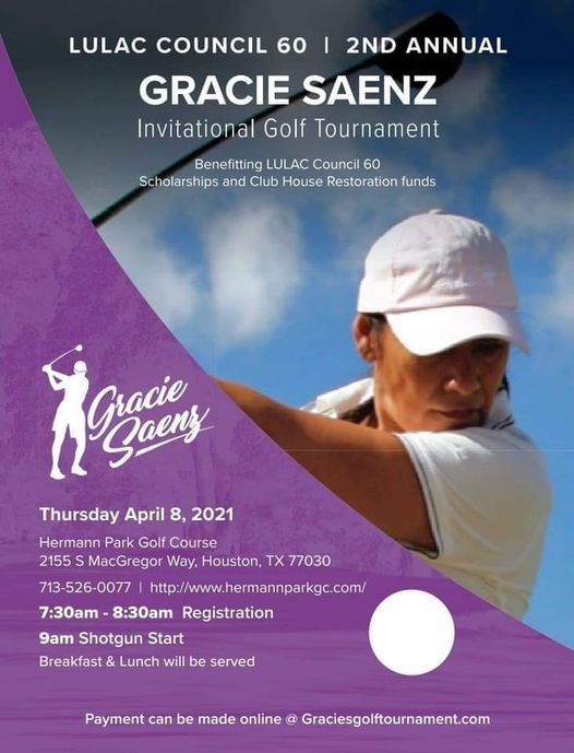 Thx! Sold Out! 2nd Annual Gracie Saenz Golf Tournament