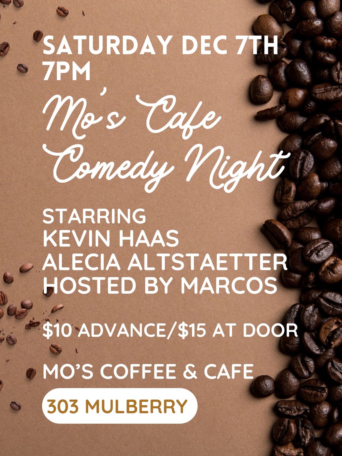 Mo's Cafe Comedy Night starring Kevin Haas & Alecia Altstaetter