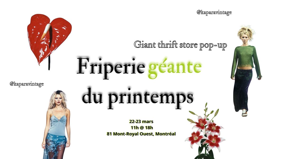 Friperie g\u00e9ante du printemps \/ Spring Giant Thrift Store