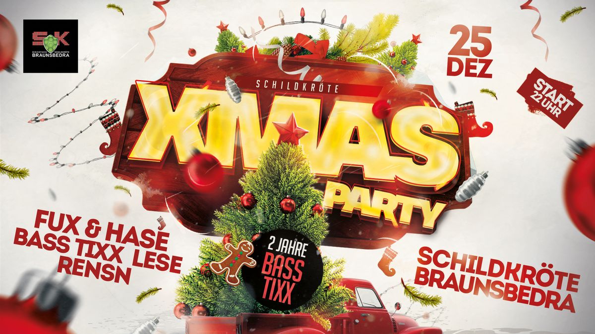 XMAS Party Schildkr\u00f6te Braunsbedra + 2 Jahre Bass Tixx