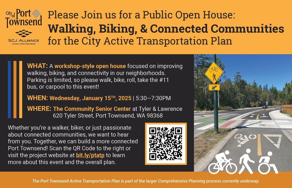 Walking, Biking, & Connected Communities Open House for the Active Transportation Plan