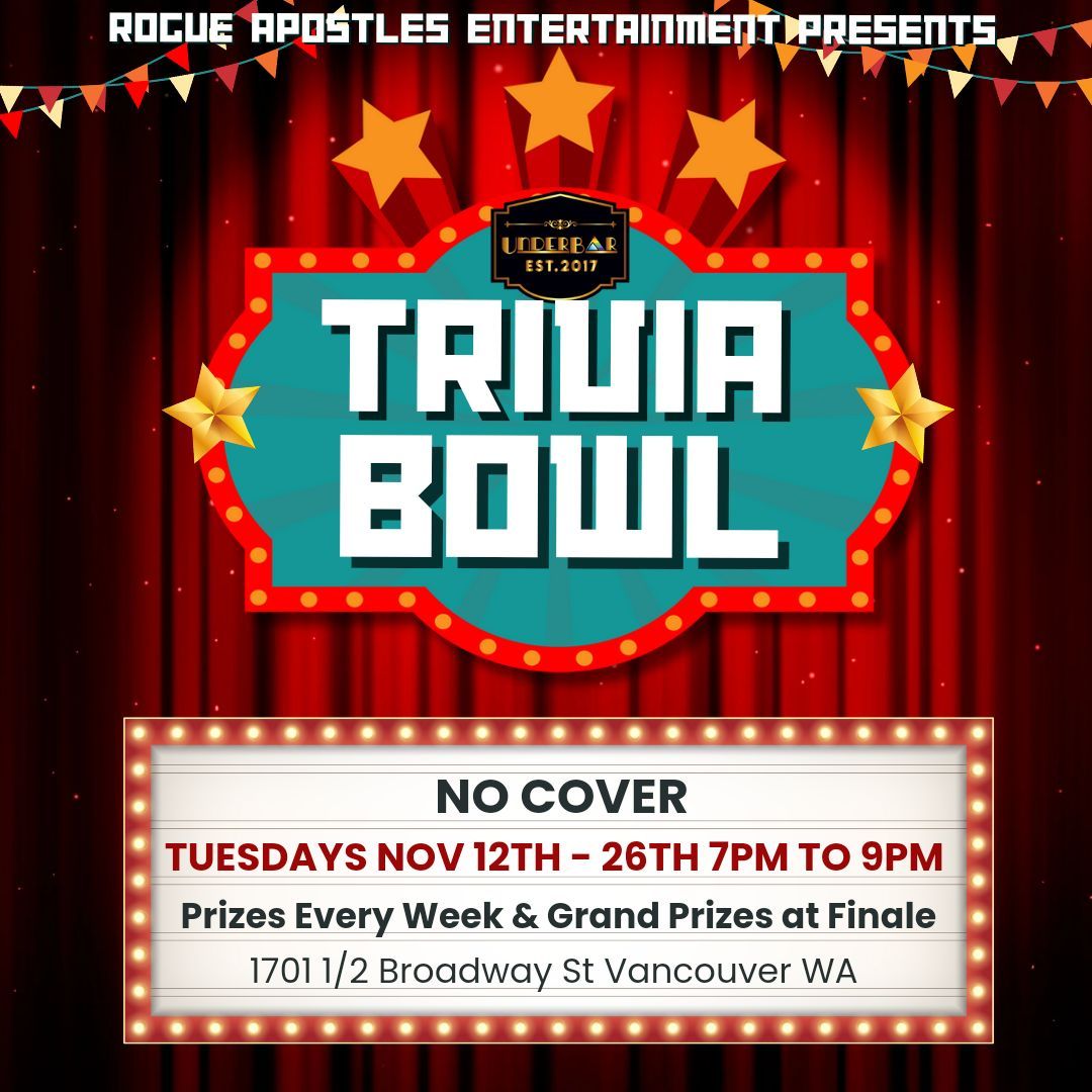 Tuesday Trivia Bowl Night at UnderBar Week 1