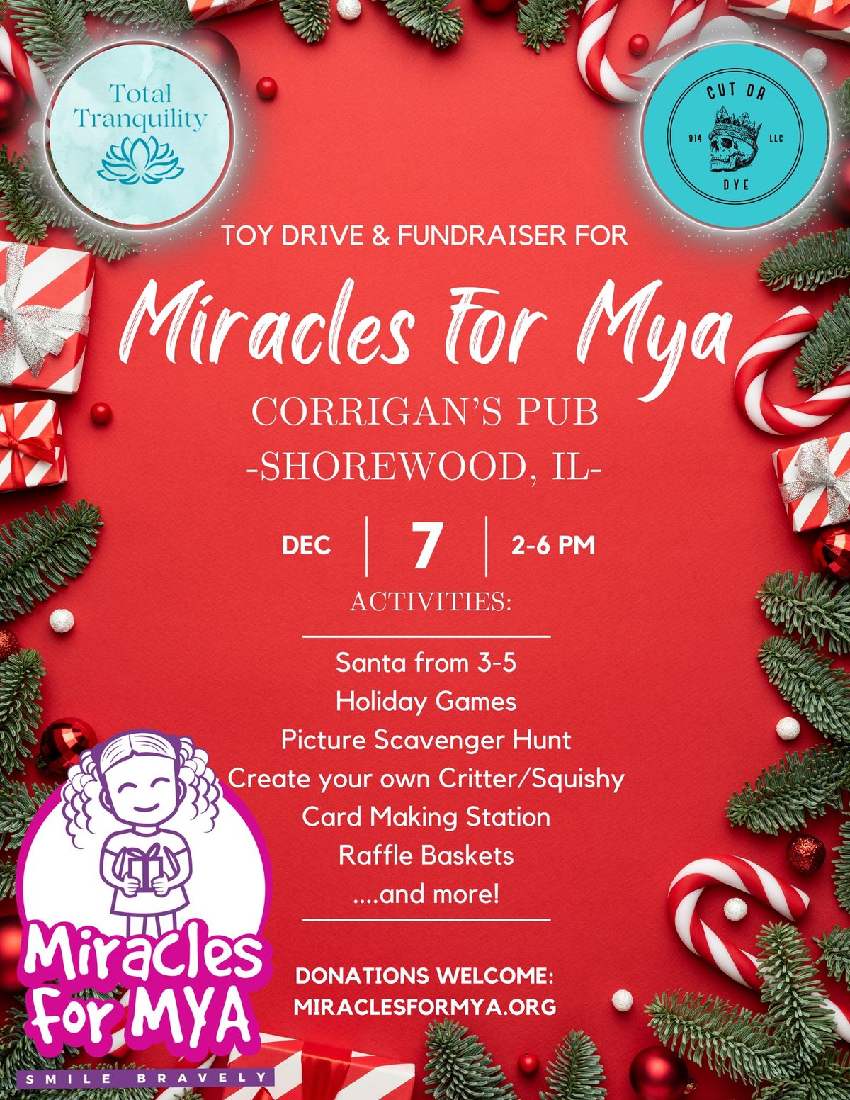 Toy Drive & Fundraiser for Miracles for Mya