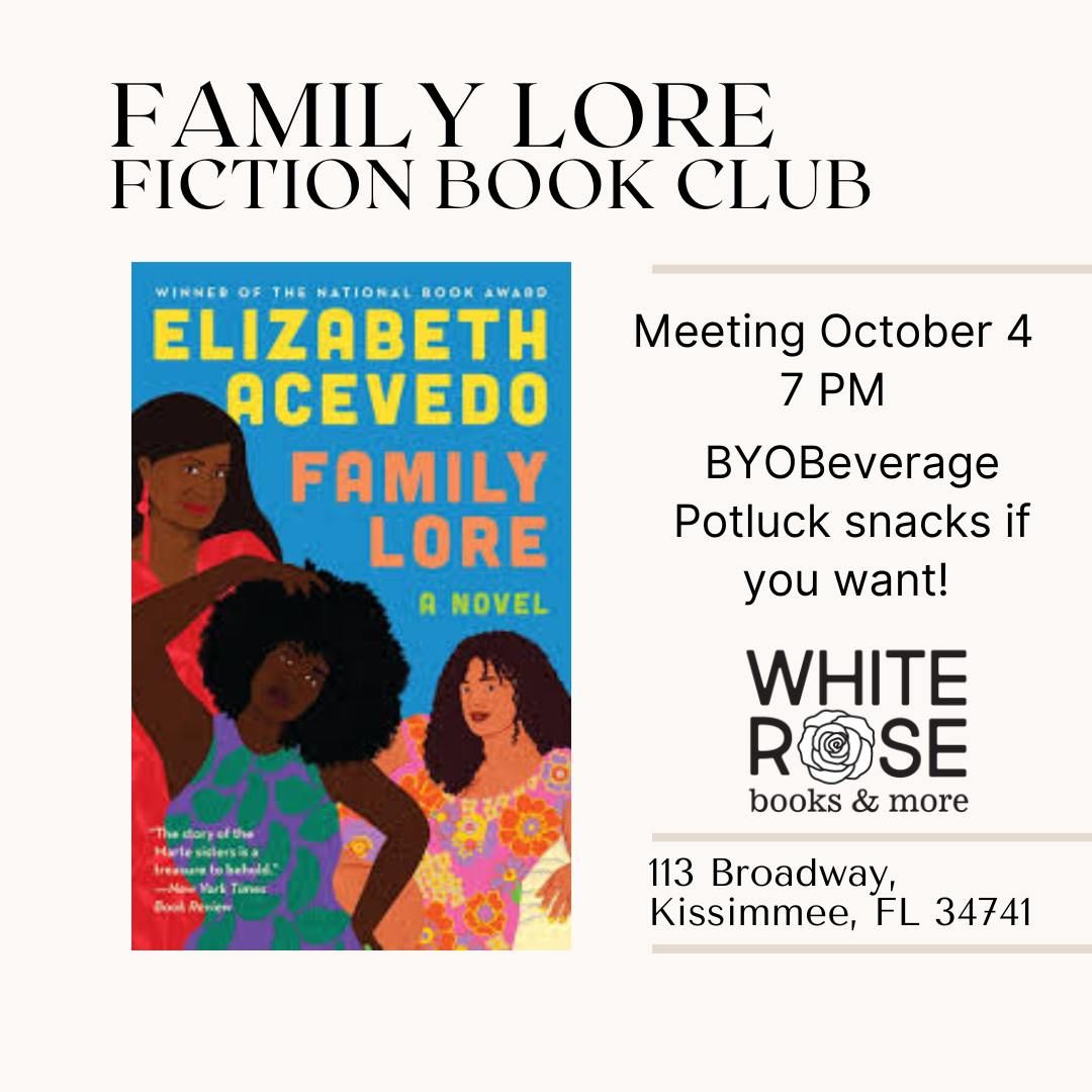 Family Lore by Elizabeth Acevedo Fiction Book Club Meeting