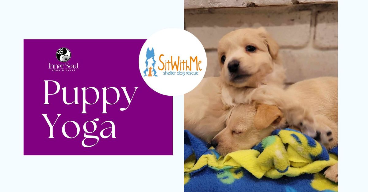 Puppy Yoga Donation Classes with Sit with Me Rescue 
