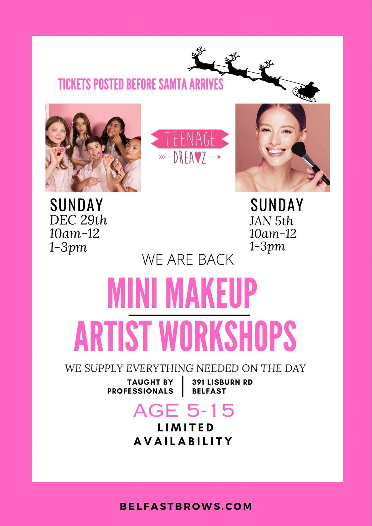 Dec\/Jan Mini Makeup Artist Workshops