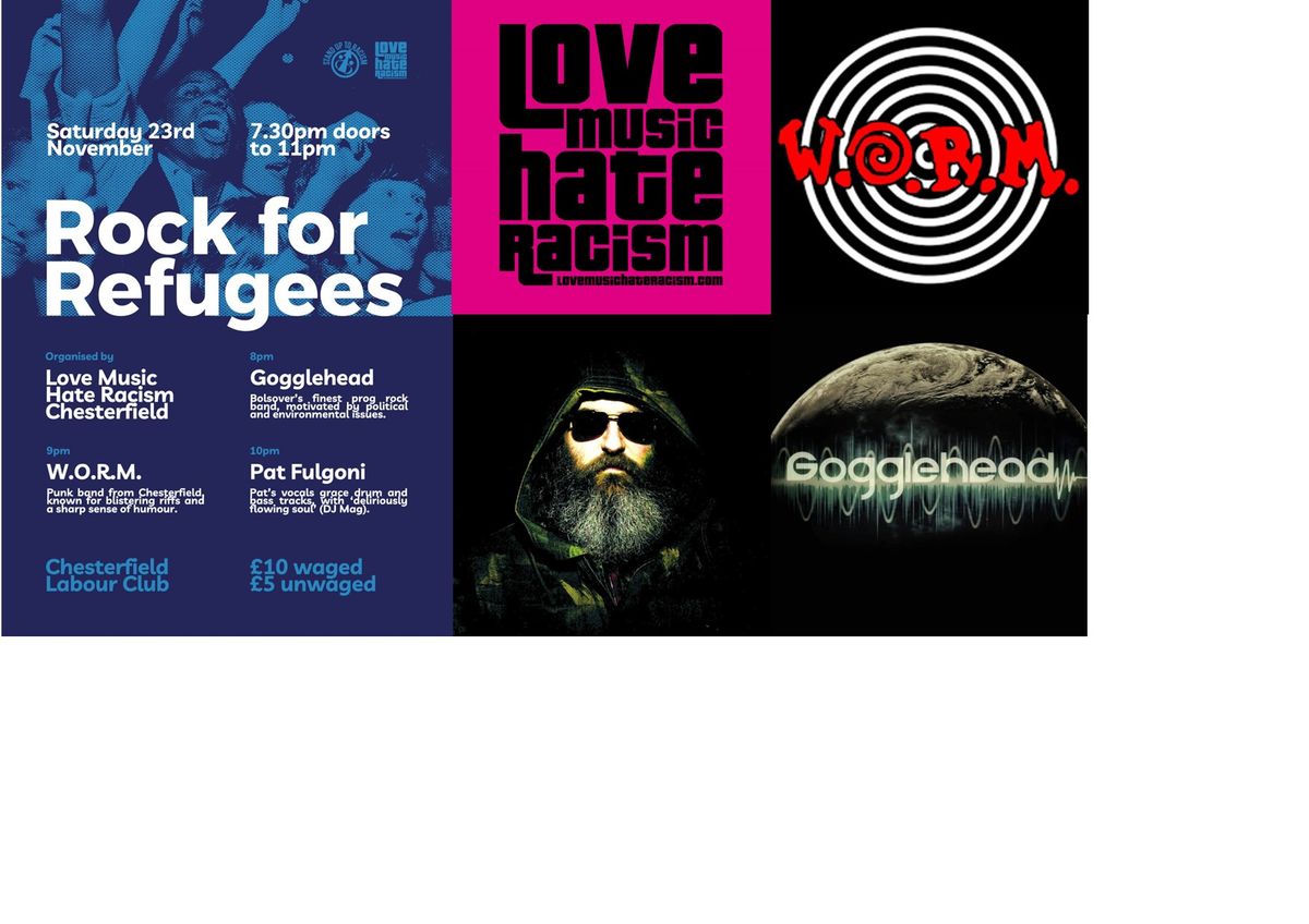 Love Music Hate Racism Chesterfield Re-launch Gig: Rock for Refugees