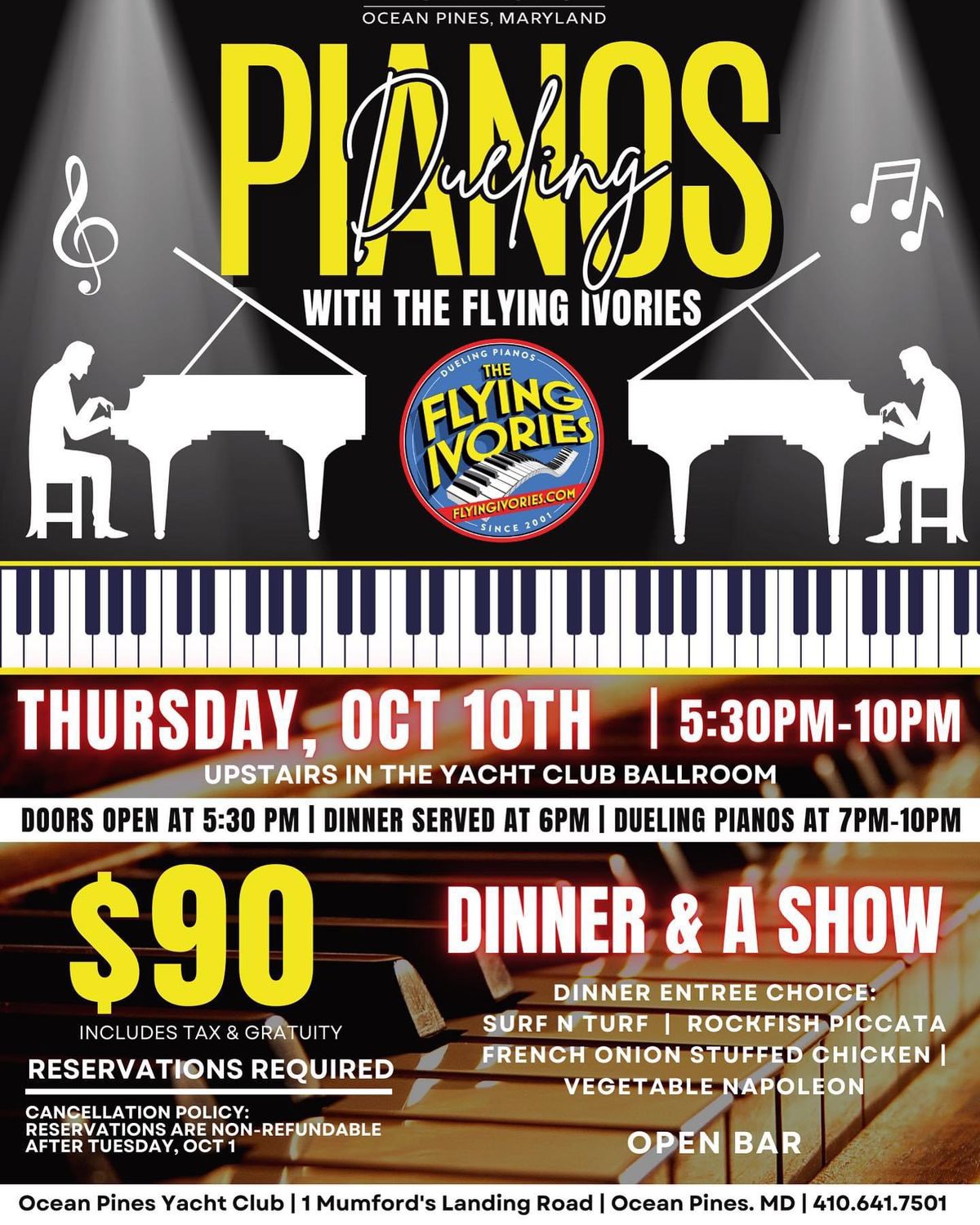 DINNER & A SHOW: DUELING PIANOS WITH THE FLYING IVORIES 