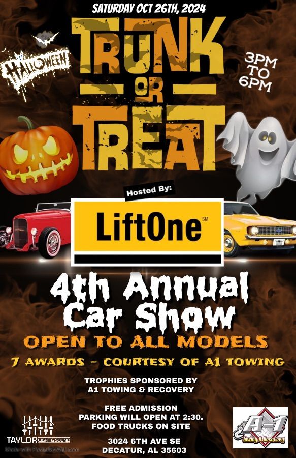 LiftOne 4th Annual Trunk or Treat Cruise-In