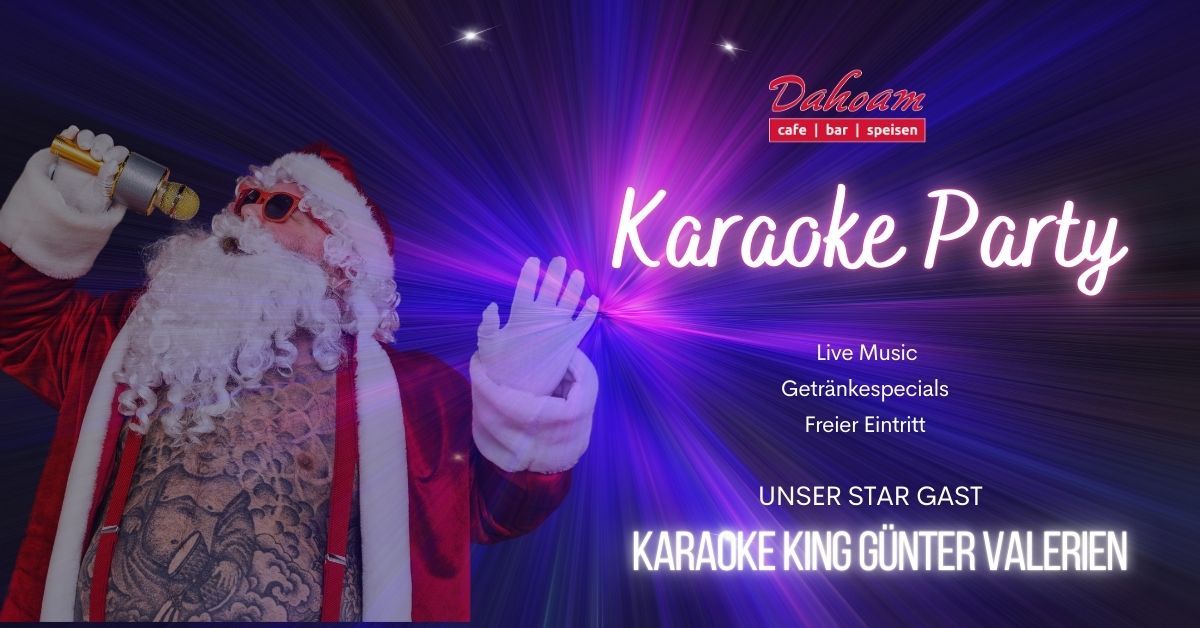 Karaoke Party - mit Karaoke Legende - G\u00fcnter Valerien -