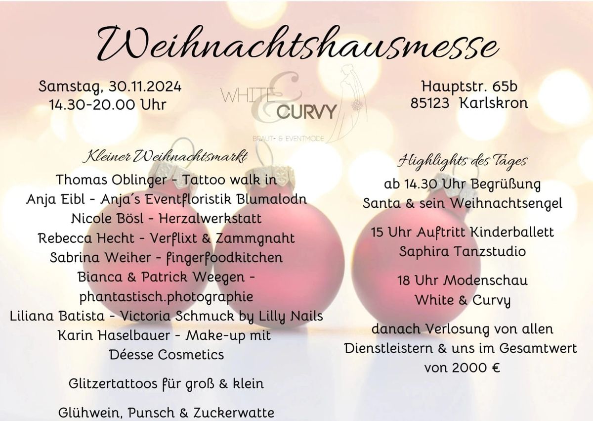 Weihnachtshausmesse White & Curvy 