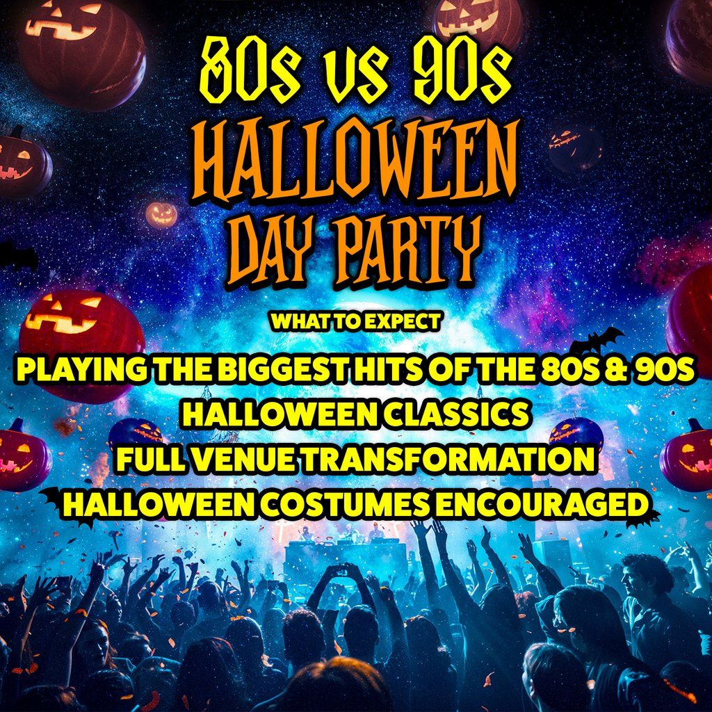 The 80s vs 90s Halloween Day Party is coming to Derby!