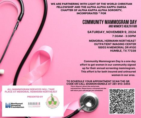 Community Mammogram & Women\u2019s Health Fair Day