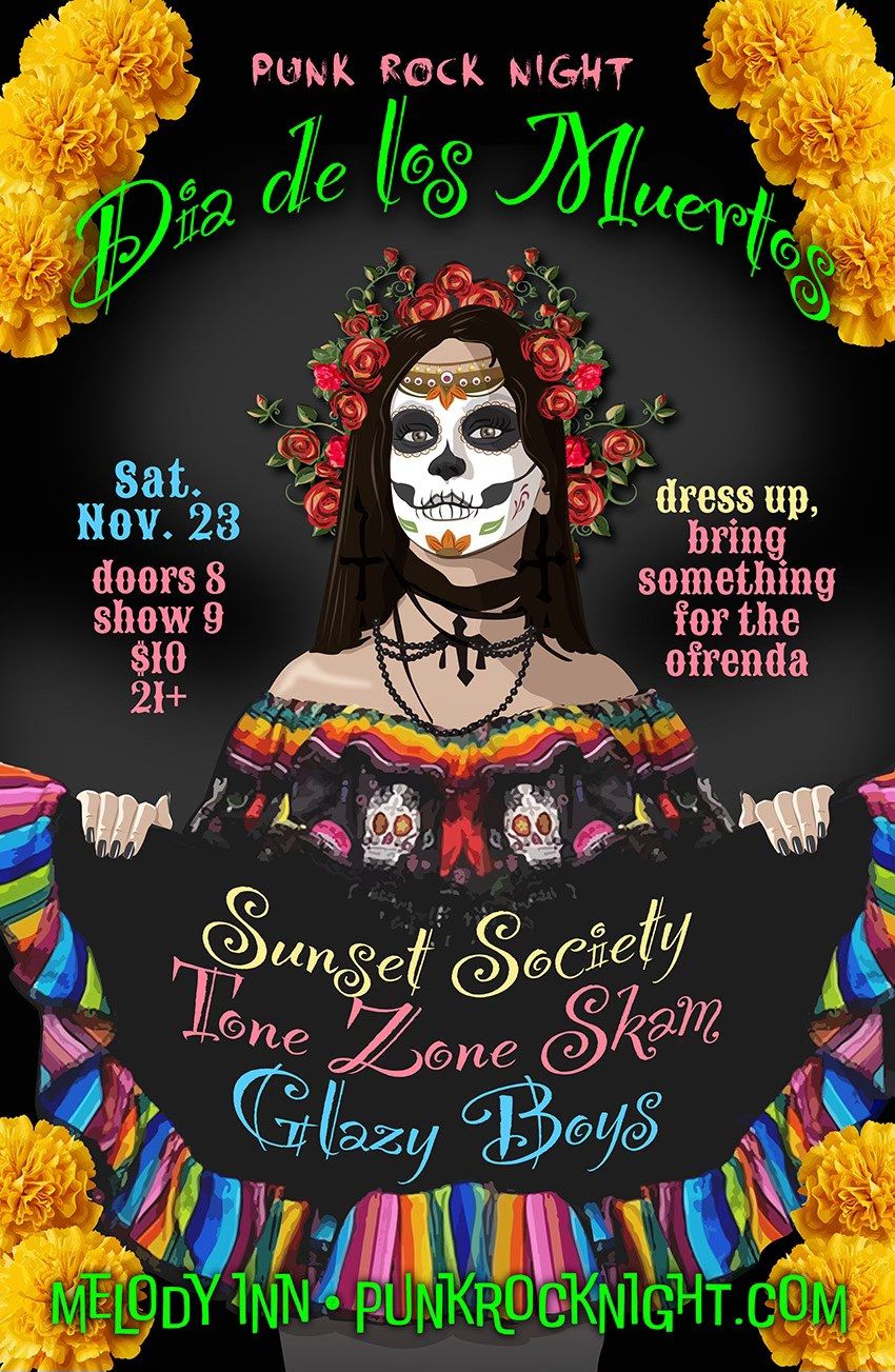 Day of the Dead: Sunset Society, Glazy Boys, Tone Zone Skam