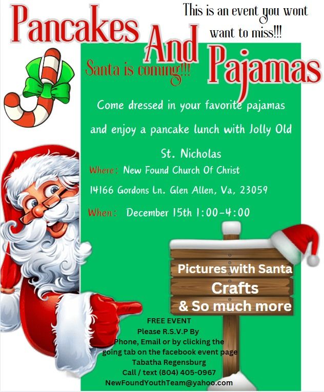 Pancakes and Pajamas Lunch with Santa ( Free event)