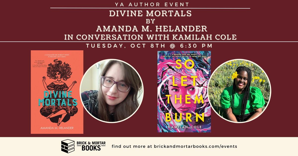 YA Book Launch: Amanda Helander, author of DIVINE MORTALS, in conversation with Kamilah Cole