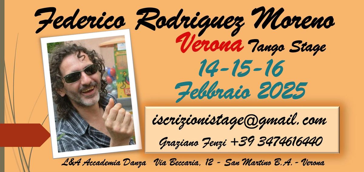 Federico Rodriguez Moreno - 14-15-16 Febbraio 2025 - Tango Stage a Verona