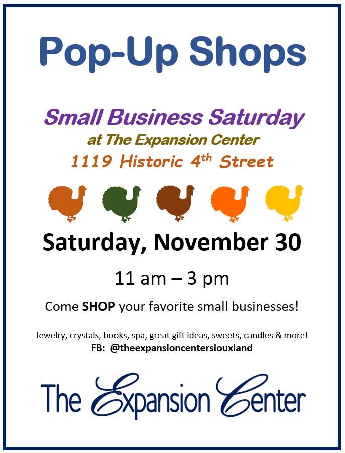 Small Biz Sat & Pop-Up Shops @ The Expansion Center  