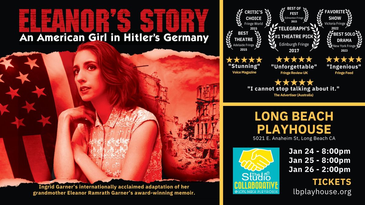 ELEANOR'S STORY - Long Beach Playhouse (Jan 24 - 26)