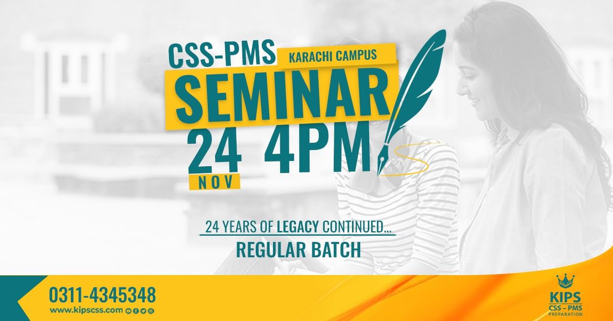 CSS-PMS Seminar for Regular Batch