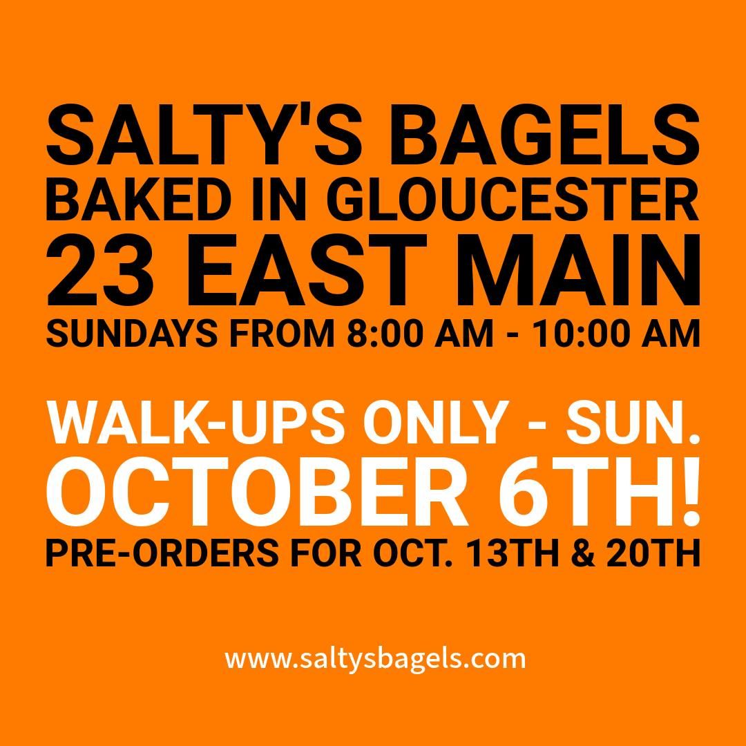 SALTY'S BAGELS BAKED IN GLOUCESTER