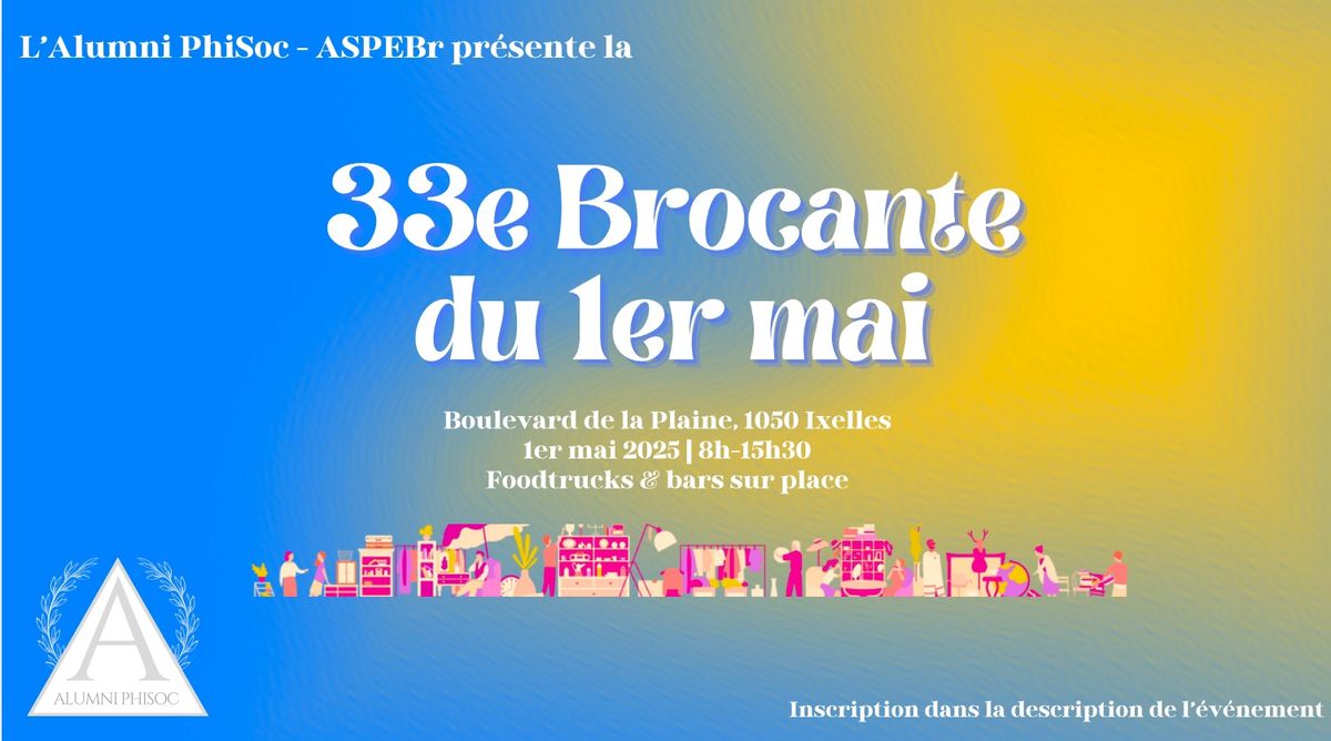 33\u00e8me Brocante du 1er mai 2025 de l\u2019ASPEBr