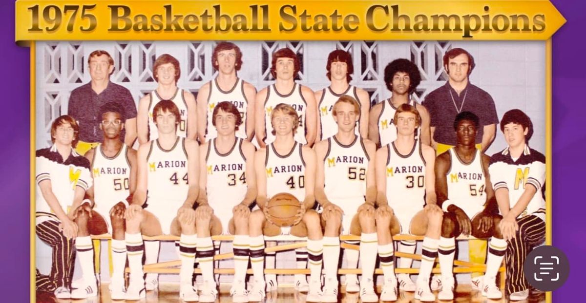 Giant celebration for 1975 boys basketball state champions