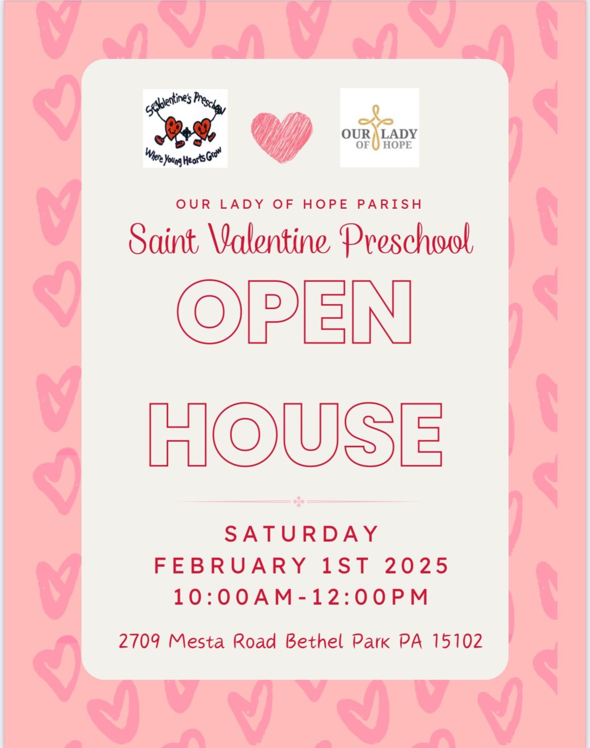 St. Valentine Preschool- Open House