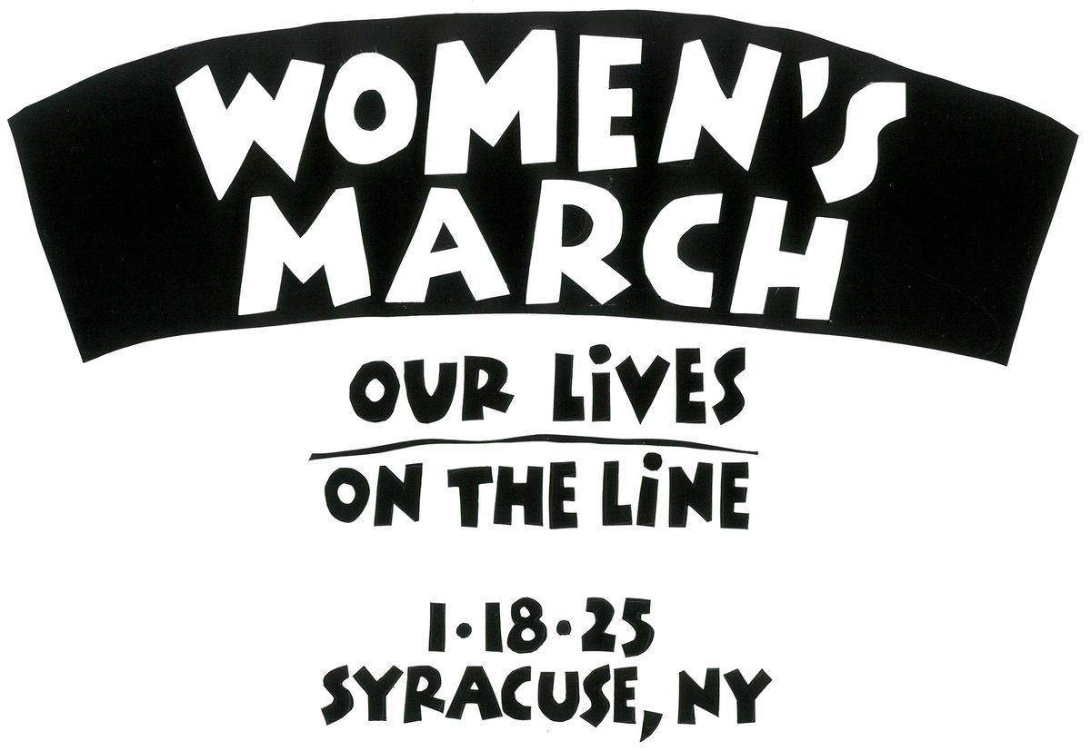 Woman's March - Our Lives on the Line (Art work credit - Amy Bartell)