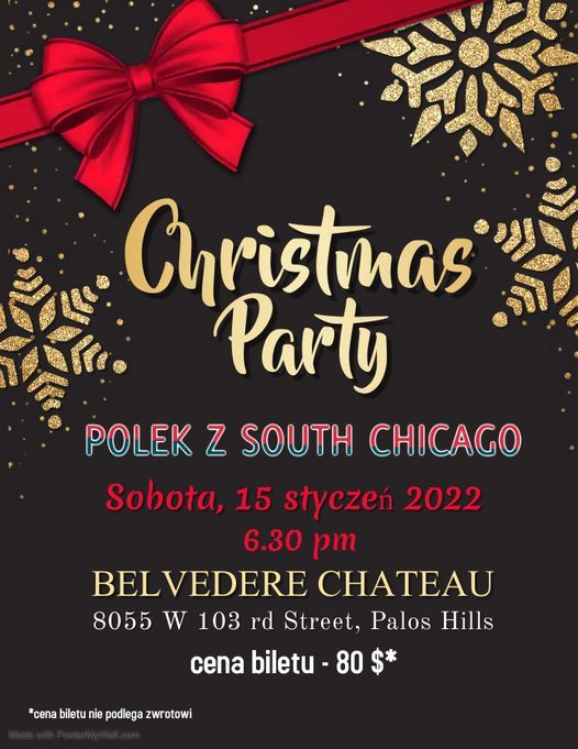 Christmas Parties Chicago 2022 Christmas Party Polek Z South Chicago, Belvedere Chateau, Palos Hills, 15  January 2022