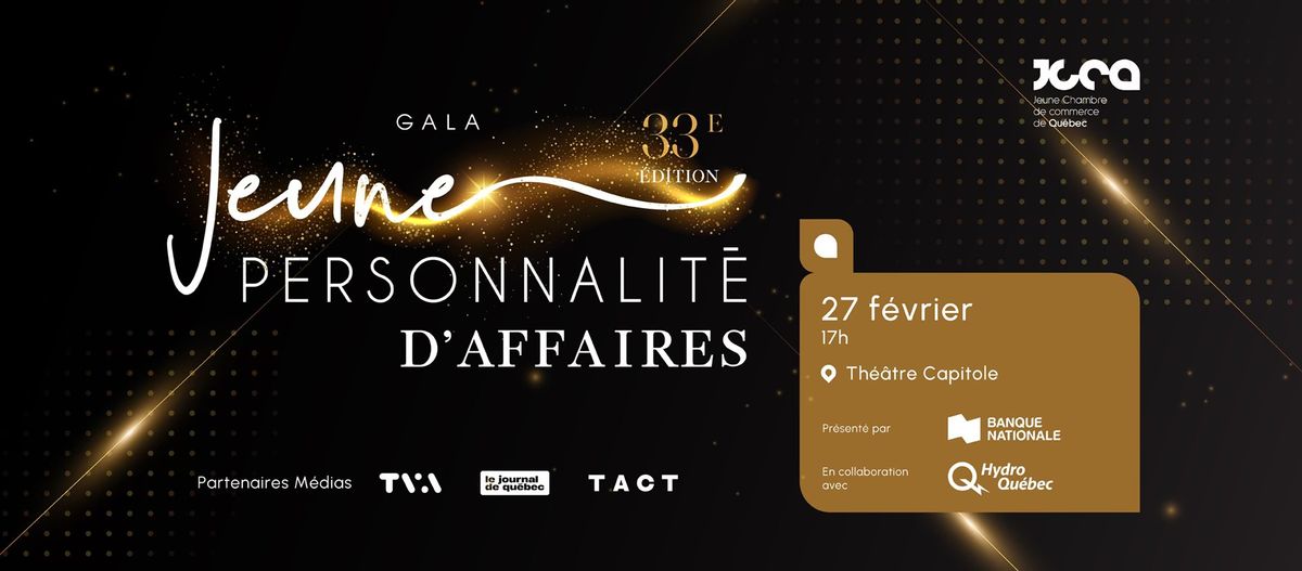 33e Gala Jeune Personnalit\u00e9 d'Affaires Banque Nationale