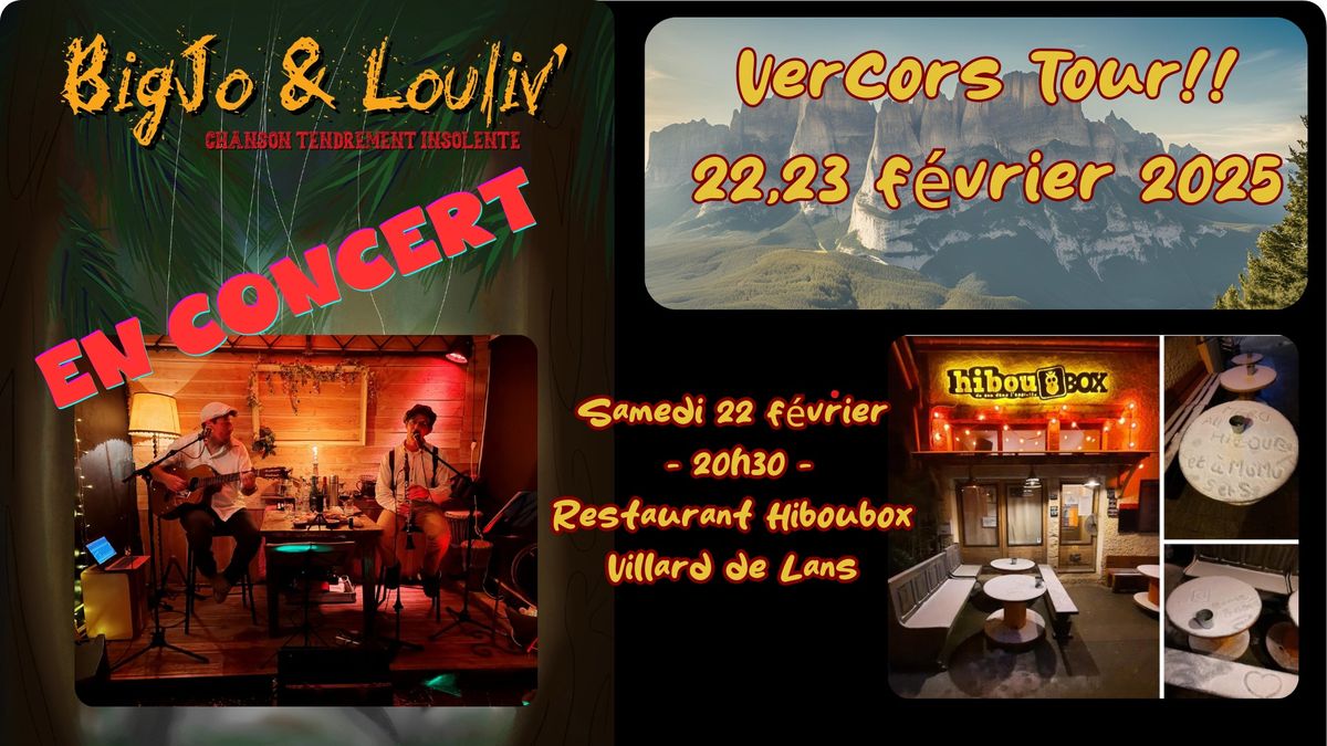 BigJo & Louliv au restaurant Hiboubox - Villard de Lans