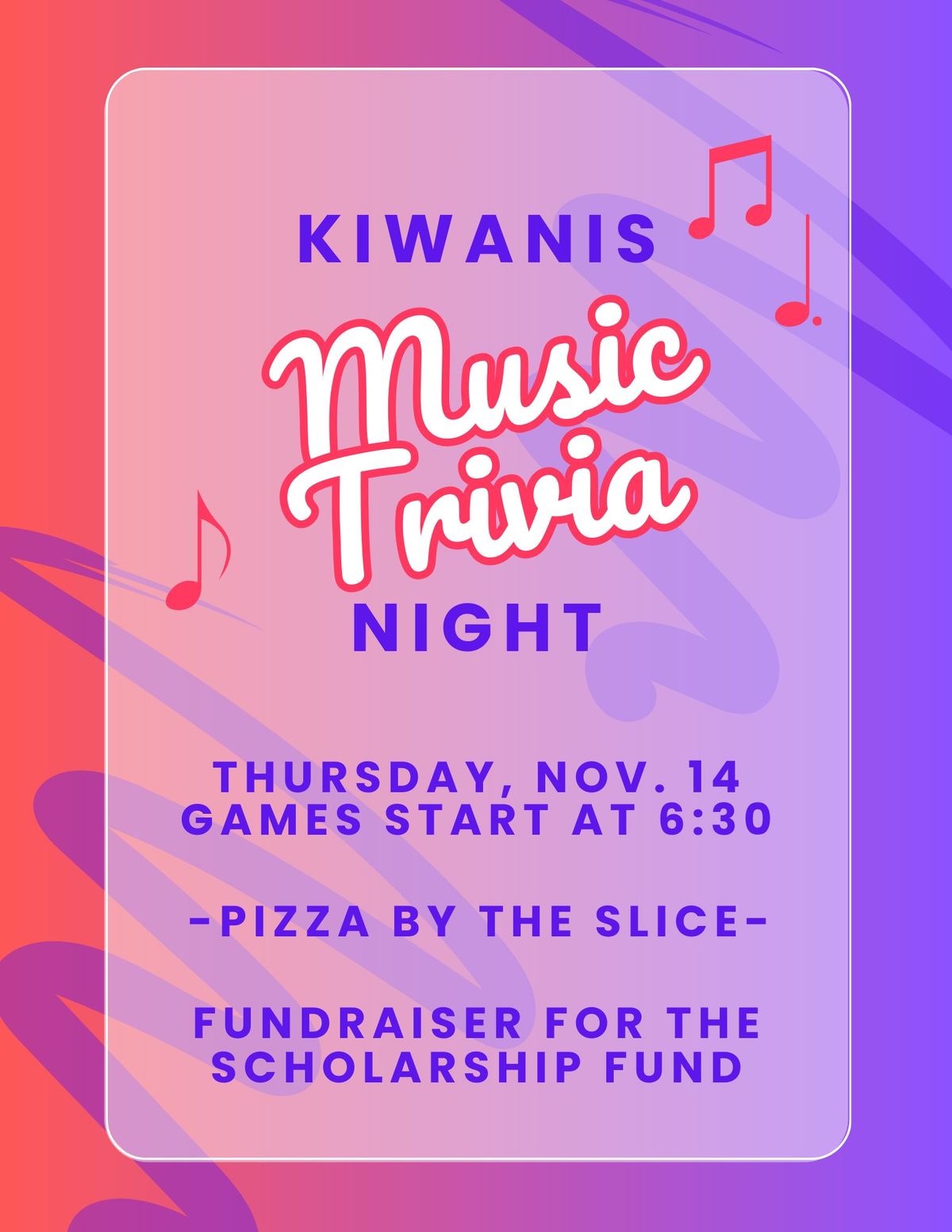 Carey Kiwanis Music Trivia Fundraiser in the Taproom