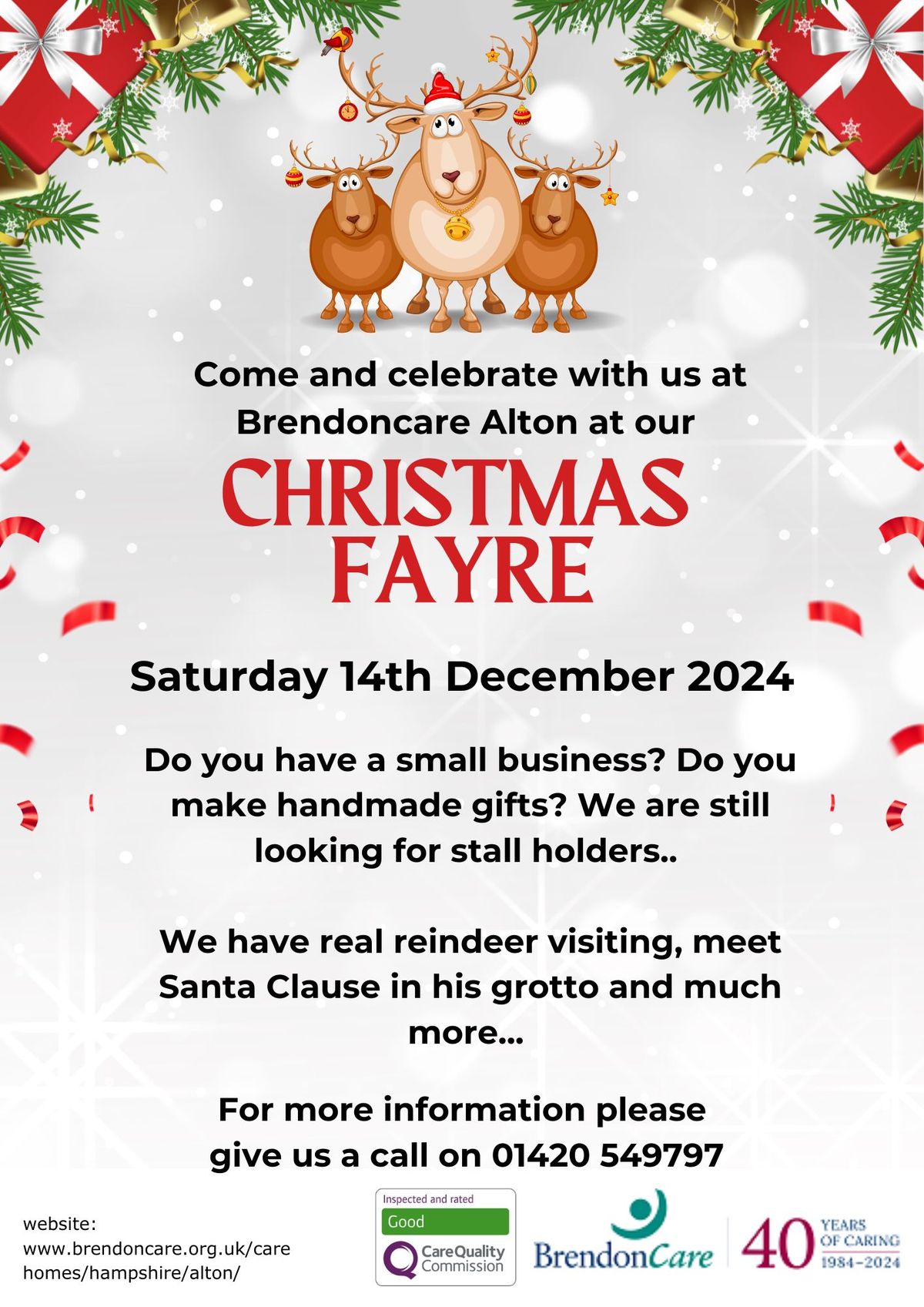 Christmas Fayre - with visiting Santa Claus & reindeer 