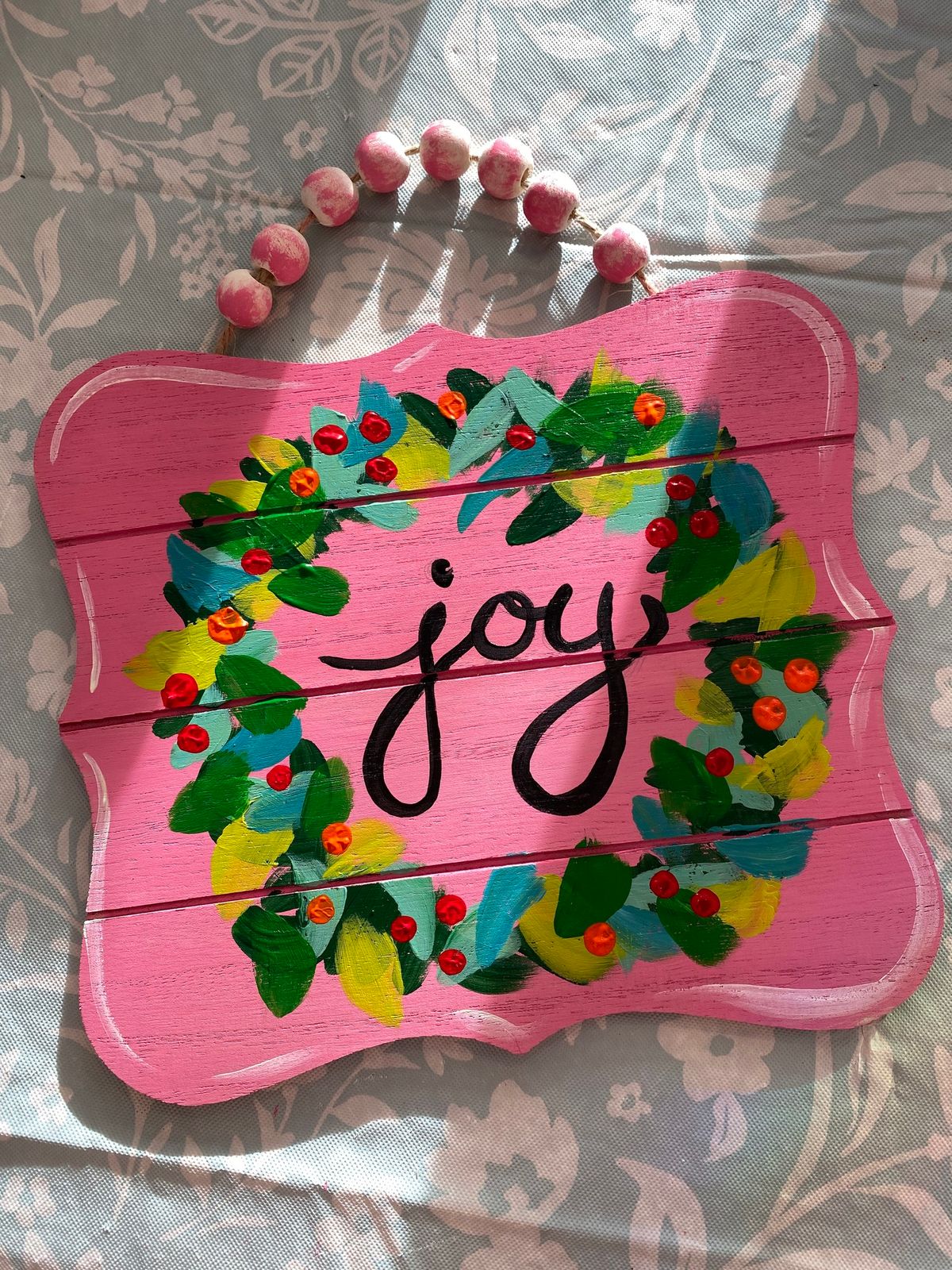 Acrylic Workshop - Wooden Wreath Plaque