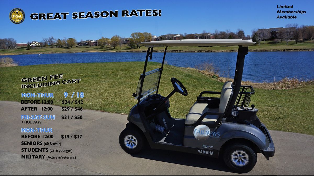 GREAT SEASON RATES!