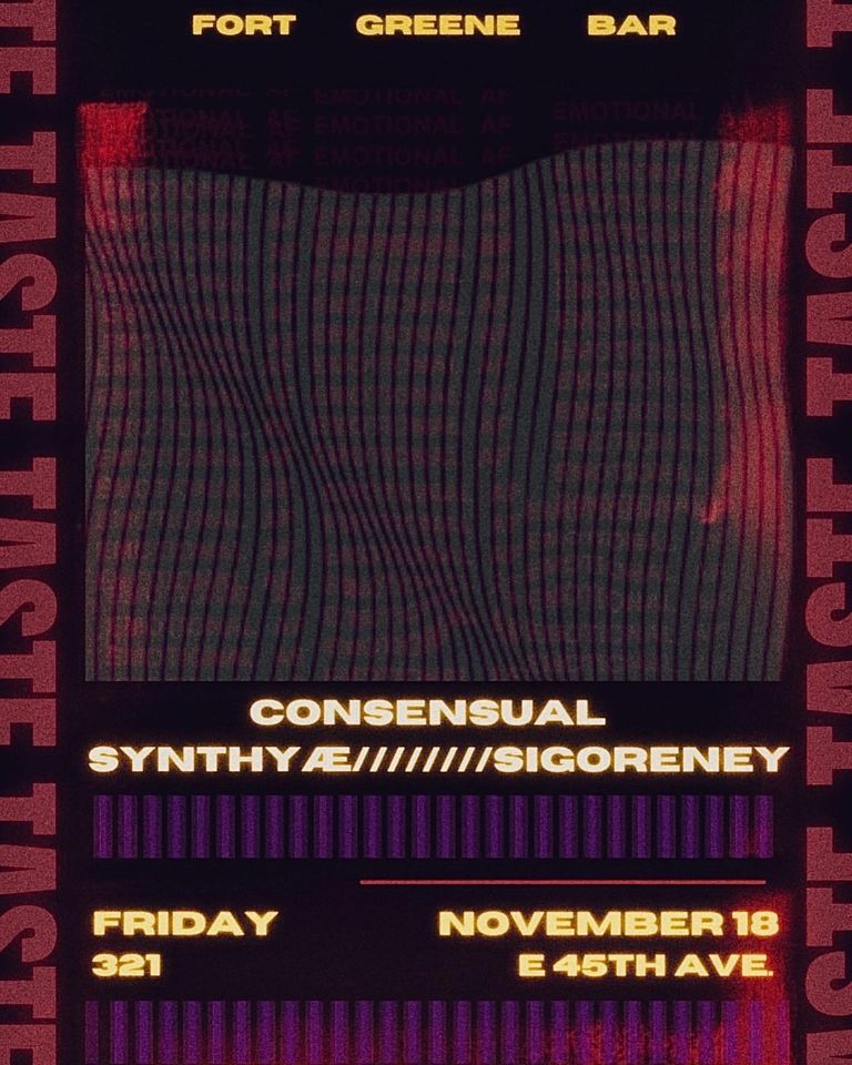 TASTE by DJ CONSENSUAL, Fort Greene Bar, Denver, 18 November to 19 November