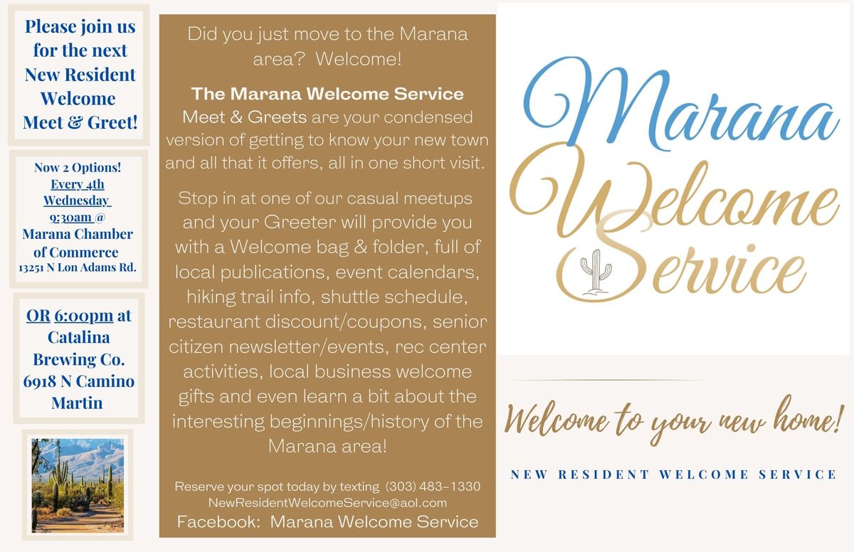 New Resident Welcome Meet & Greet ~ Get to Know Marana!