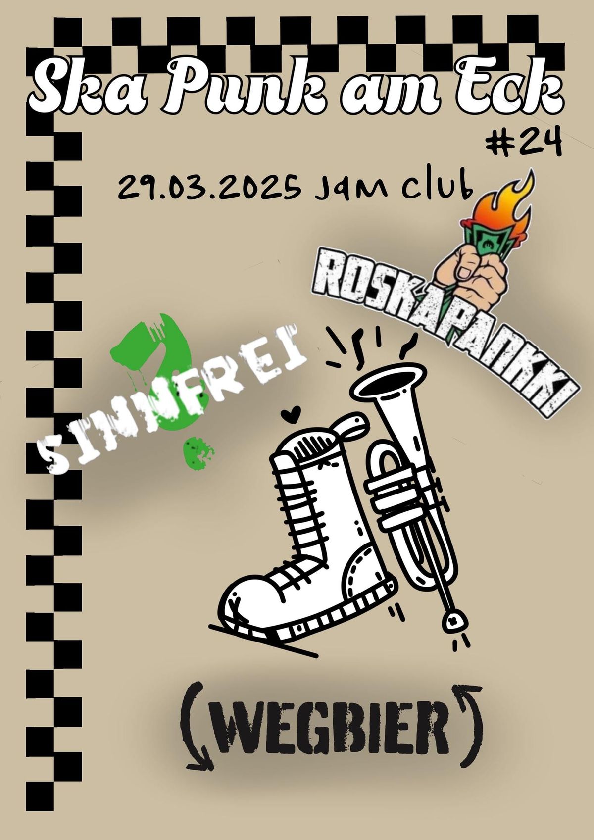 (SKA-) Punk am Eck #24 mit Sinnfrei, Wegbier & Roskapankki  @JAM Koblenz