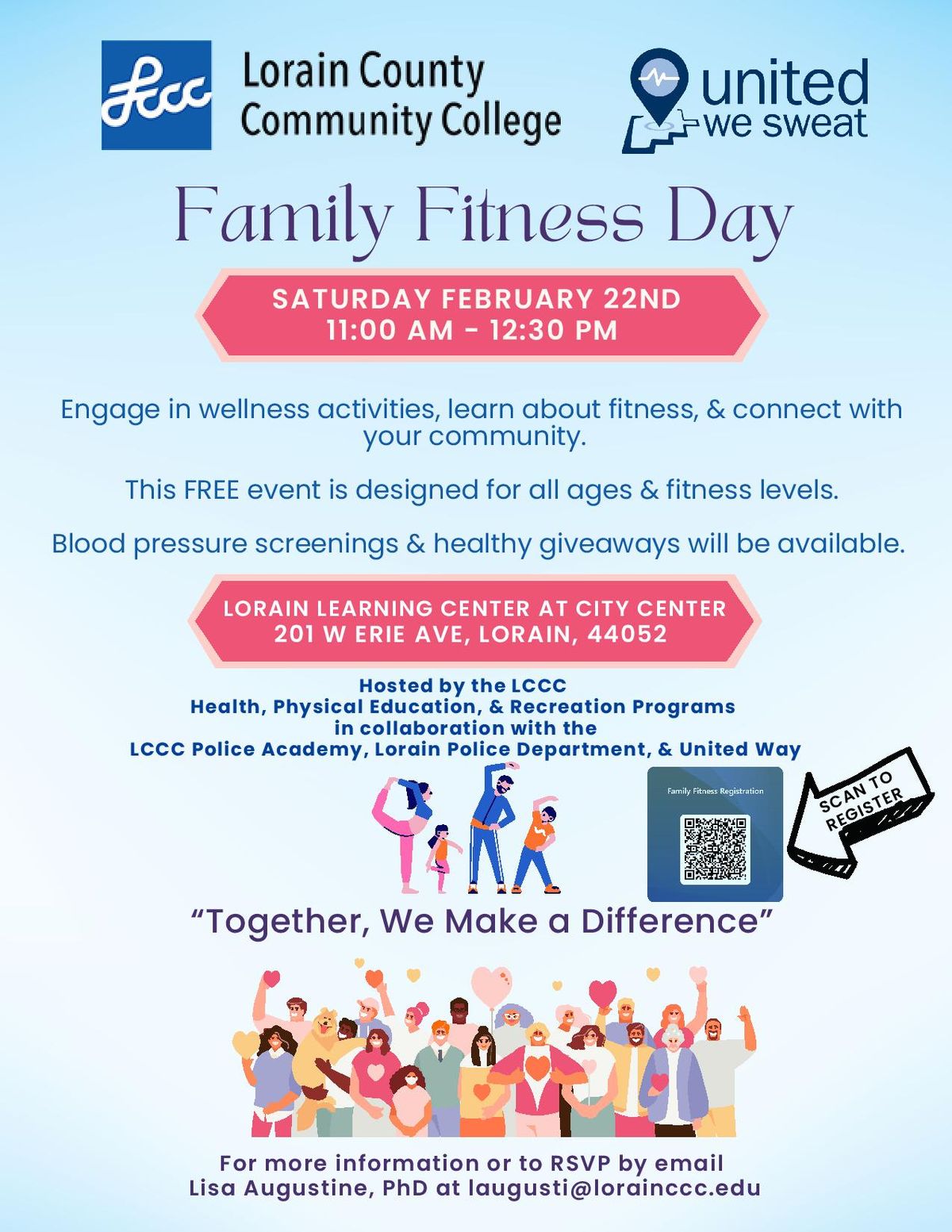 Family Fitness Day at LCCC Lorain Learning Center at City Center