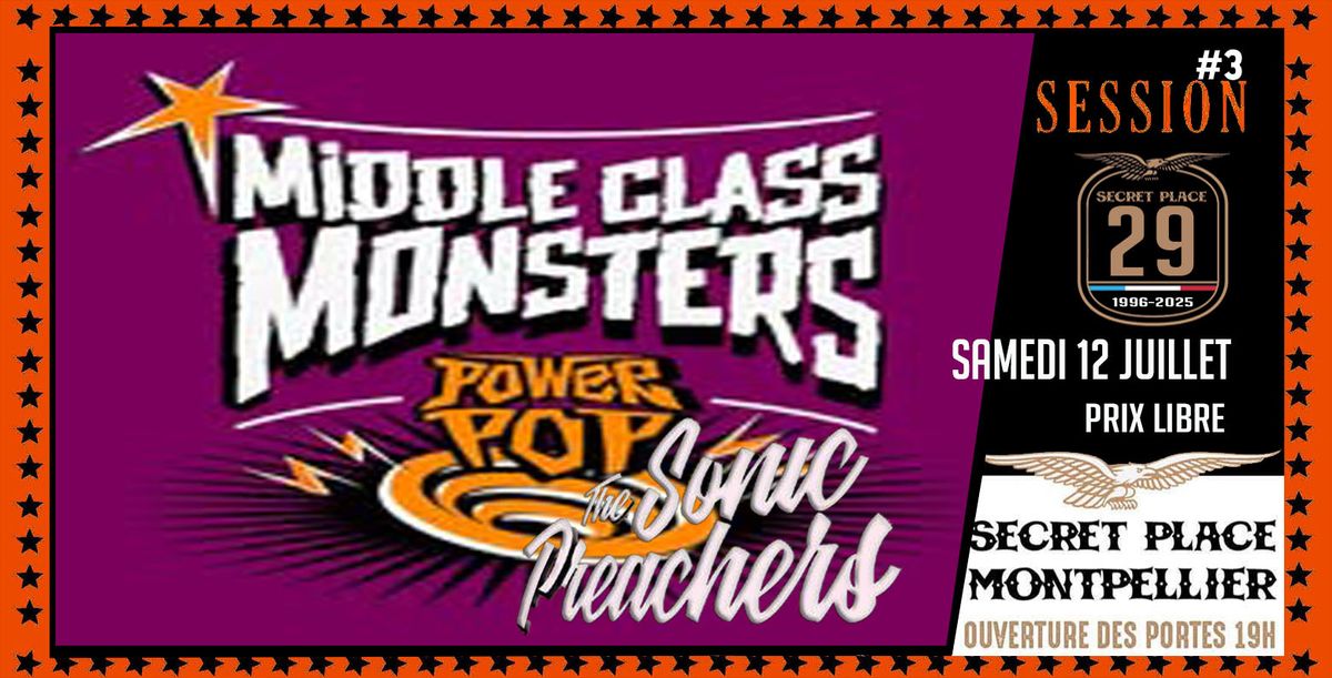 ROCK SESSION #3 - La TAF et BOOMERANG pr\u00e9sentent MIDDLE CLASS MONSTERS + THE SONIC PREACHERS