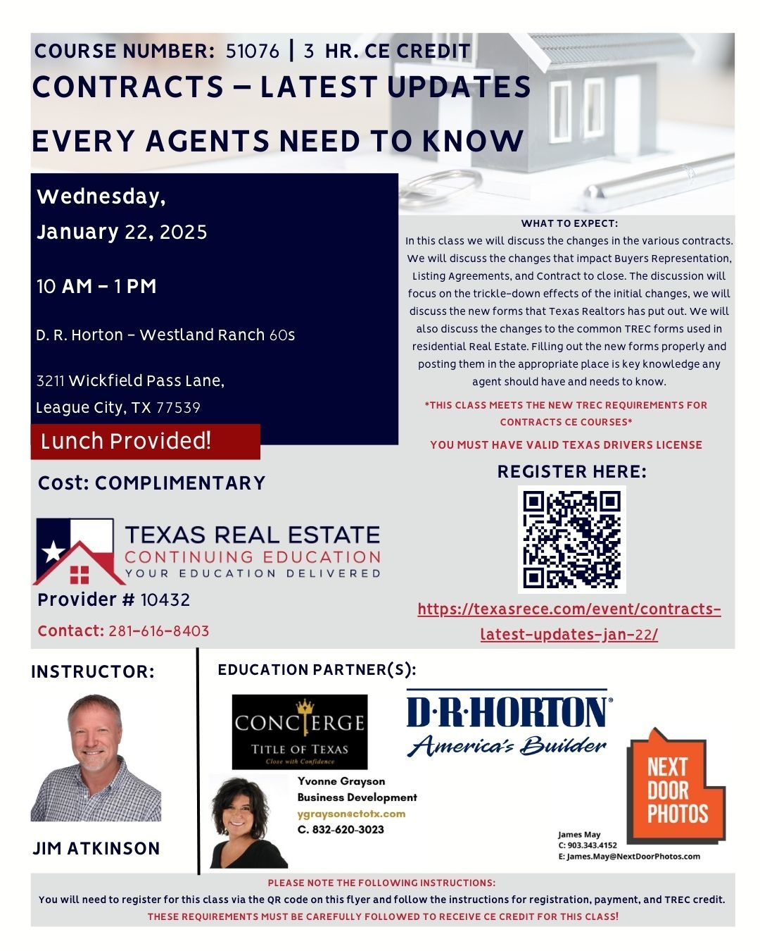 COMPLIMENTARY \u2013 Contracts \u2013 Latest Updates Every Agents Need to Know \u2013 Jan 22