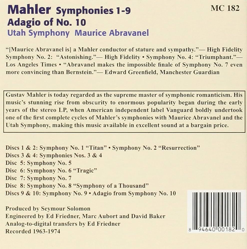 Utah Symphony - Mahlers Tragic Symphony