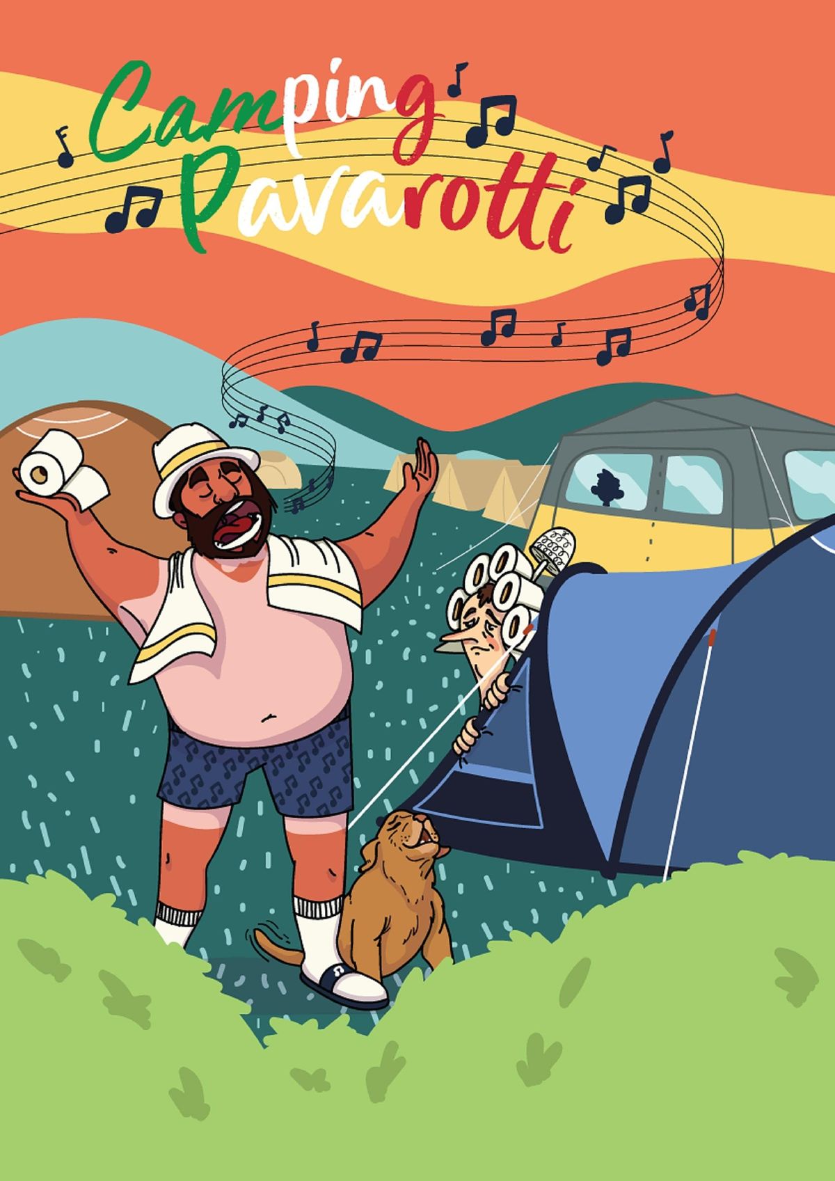 't Zonnehuis op z'n kop: Camping Pavarotti (4+) van Mark van Vliet
